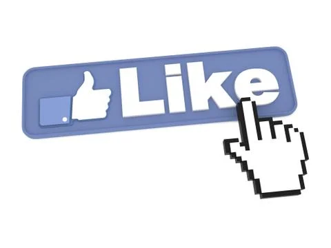 Web Button Like. Isolated on White Background. Stock Illustration