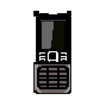 Web button phone game pixel art vector illustration Stock Illustration