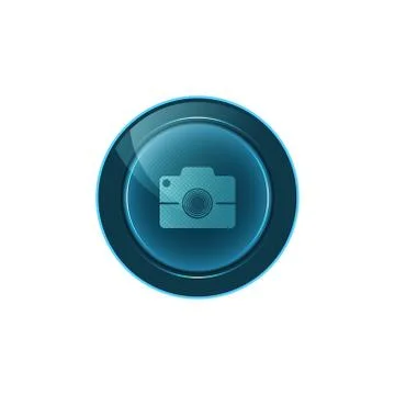 Web button photo camera on white background. Vector design. Stock-Illustration