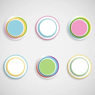 Web button set Stock Illustration