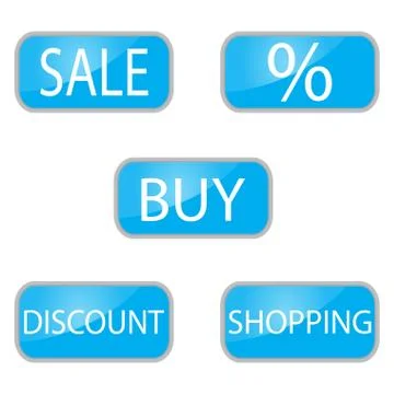 Web button for shooping and online shop Illustrazione stock