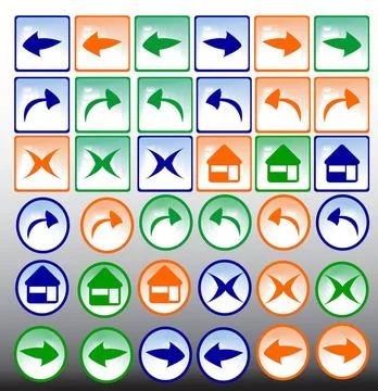 Web buttons Clean vector, easy to edit web navigation buttons Copyright: x... Stock Photos