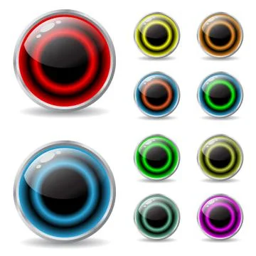 Web buttons with cool colors Illustrazione stock