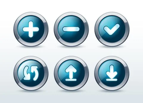 Web buttons icon set vector illustration Stockillustratie