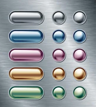 Web buttons 库存插图