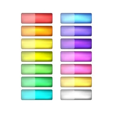 Web buttons set Stock Illustration