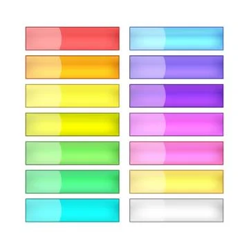 Web buttons set 库存插图