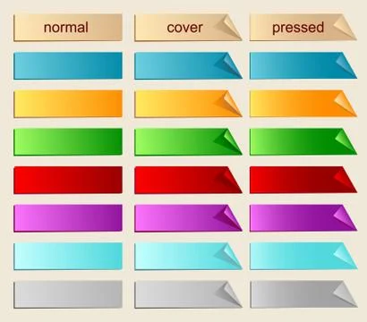 Web buttons set Stock Illustration