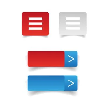 Web buttons set vector Stock Illustration