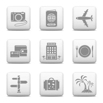 Web buttons - Travel Stock Illustration