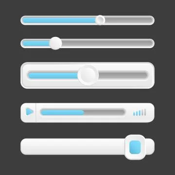 Web buttons, vector interface sliders of collection Stockillustratie