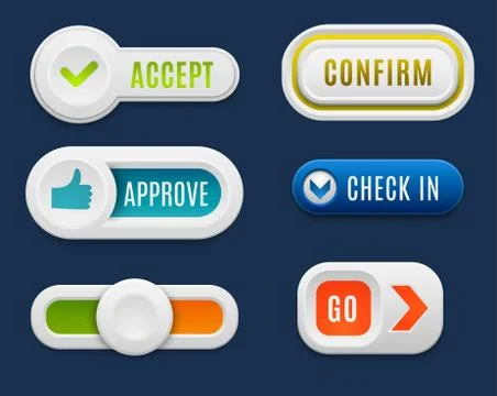 Web buttons vector set 스톡 일러스트