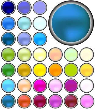 Web buttons Web buttons collection in various colors, vector art Copyright... Foto stock
