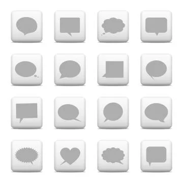 Web buttons,speech bubbles icons Stock Illustration