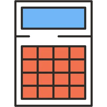 Web calculator icon vector graphic flat pictogram Stock Illustration