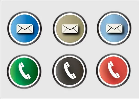 Web call and message icons Illustration