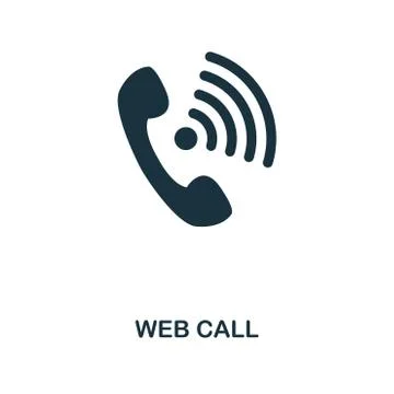 Web Call creative icon. Simple element illustration. Web Call concept symbol Stock Illustration