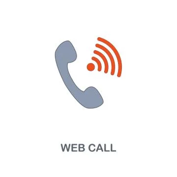 Web Call icon. Premium two colors style design from contact us icons collection Stock Illustration