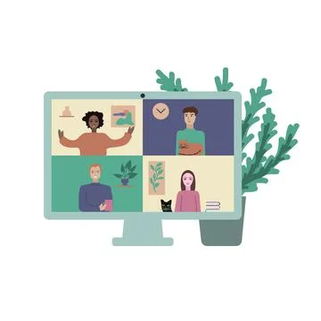 Web call illustration Stock Illustration