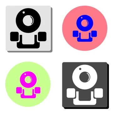 Web Cam. flat vector icon Stock Illustration