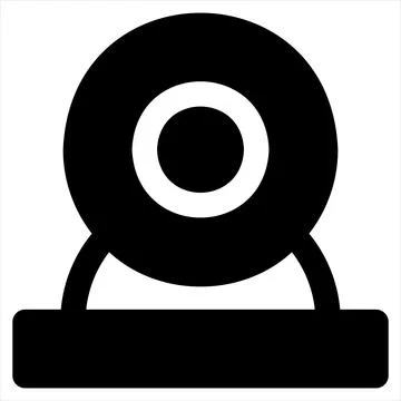 Web cam glyph icon vector illustration isolated on white background Stock Illustration