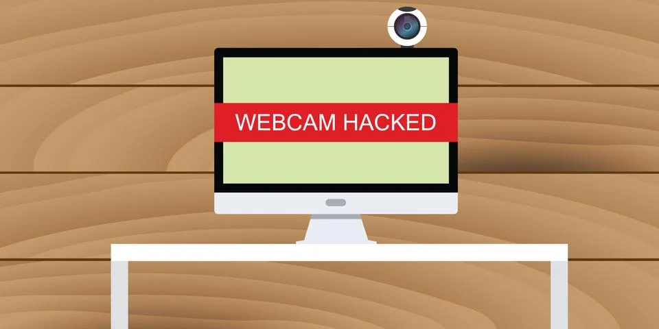 Web cam hack webcam Stock Illustration