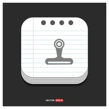 Web Cam Icon Gray icon on Notepad Style template Vector EPS 10 Free Icon 스톡 일러스트