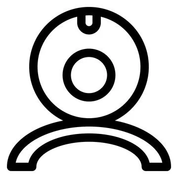 Web cam line icon vector illustration isolated on white background Stock Illustration