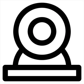 Web cam line icon vector illustration isolated on white background Stock Illustration