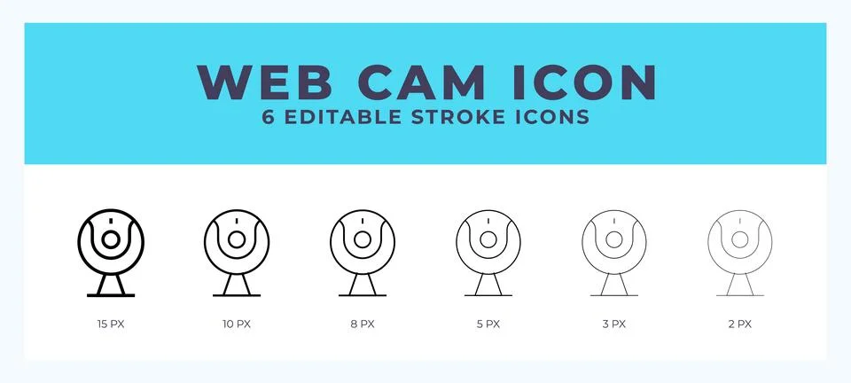Web cam line icon. For web. And mobile app. Vector illustration. Stock Illustration