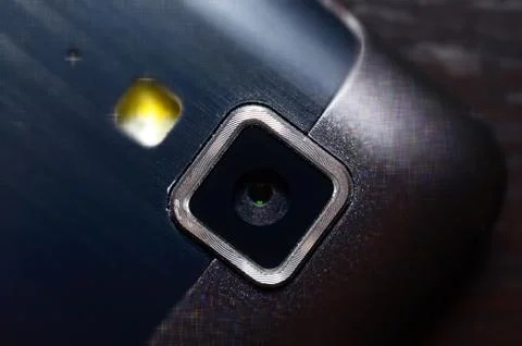Web camera and flash your mobile phone. Stock Photos