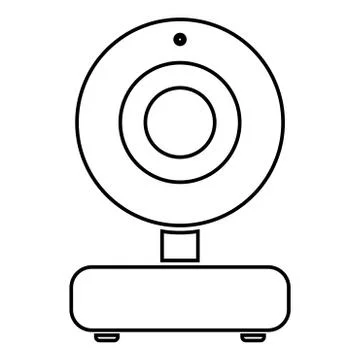 Web camera black color icon . Stock Illustration