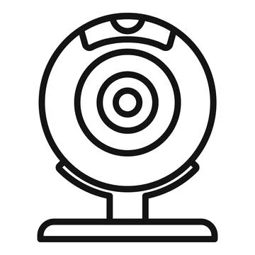 Web camera control icon outline vector. Data system Illustrazione stock
