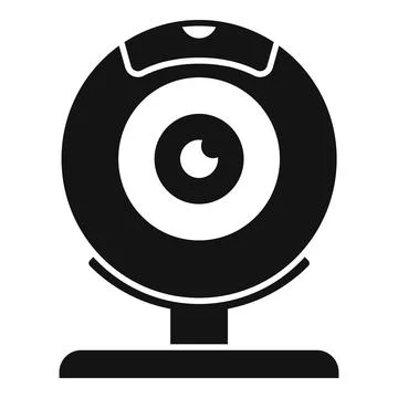 Web camera control icon simple vector. Data system Illustrazione stock