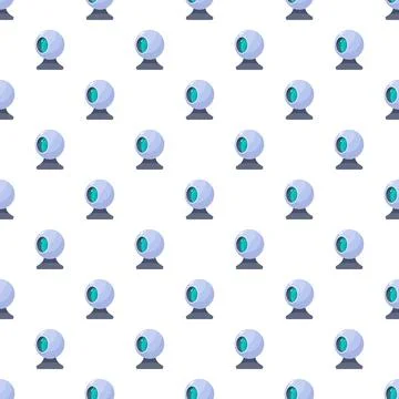 Web camera digital communication technology seamless pattern Stock Illustration