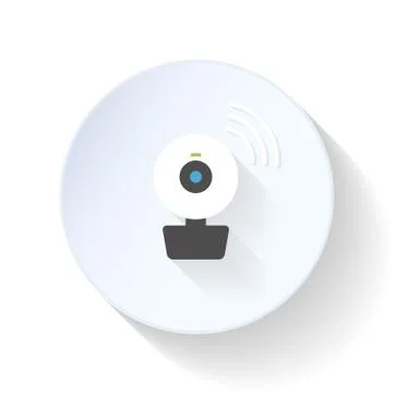 Web camera flat icon Stock Illustration