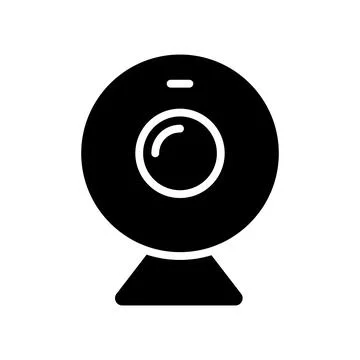 Web camera glyph vector icon isolated 스톡 일러스트