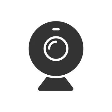 Web camera glyph vector icon isolated Illustrazione stock
