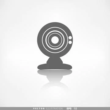 Web camera icon. Application button. Stock Illustration