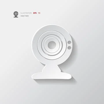 Web camera icon. Application button. Stock Illustration