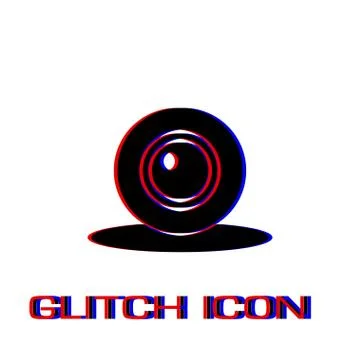 Web camera icon flat. Stock Illustration