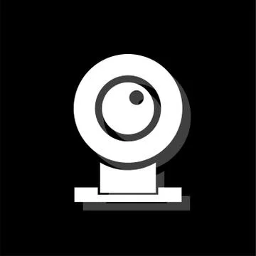 Web camera icon flat Stock Illustration