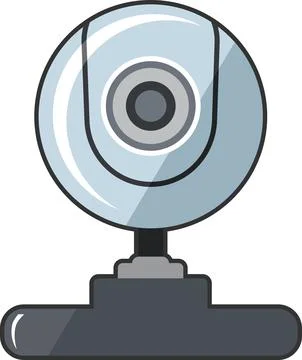 Web Camera Icon in flat style. Vector Illustration 스톡 일러스트