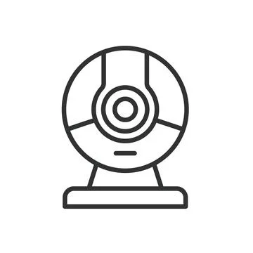 Web camera, icon in line design. Web, camera, video, streaming, recording Stock Illustration