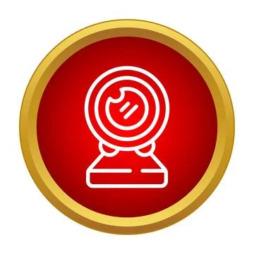 Web camera icon for online video conferencing Stock Illustration