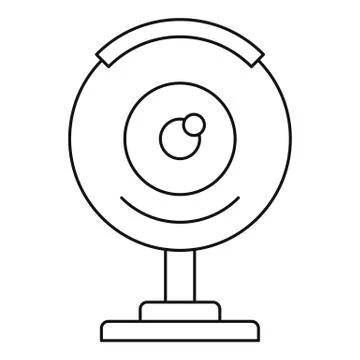 Web camera icon, outline style 스톡 일러스트