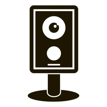 Web camera icon, simple style Illustrazione stock