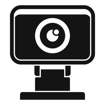 Web camera icon, simple style Stock Illustration