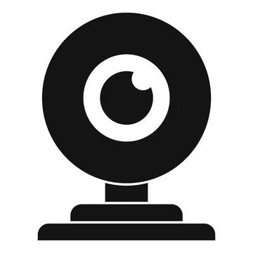 Web camera icon, simple style Stock Illustration
