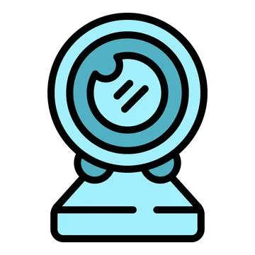 Web camera icon vector flat Stock Illustration